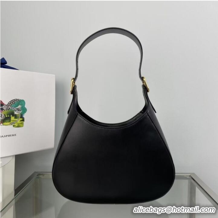 Top Quality Prada Leather shoulder bag 1BC179 Black