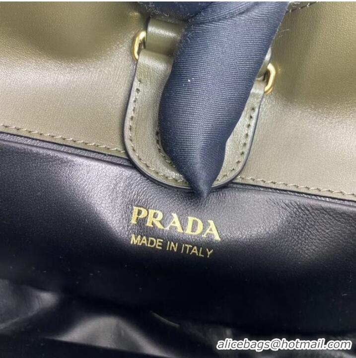 Promotional Prada Leather shoulder bag 1BC179 khaki