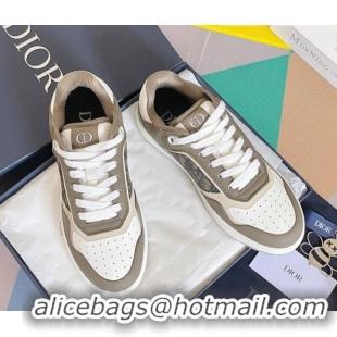 Best Grade Dior B27 Low-Top Sneakers in Calfskin and Green/White 122694