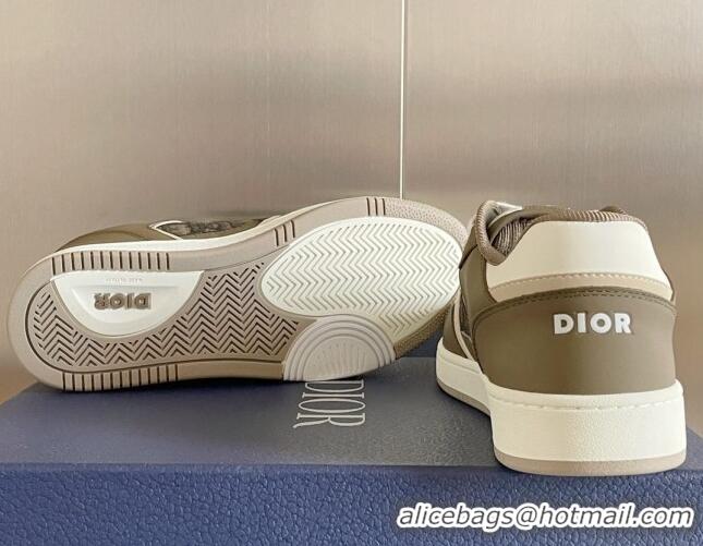 Best Grade Dior B27 Low-Top Sneakers in Calfskin and Green/White 122694