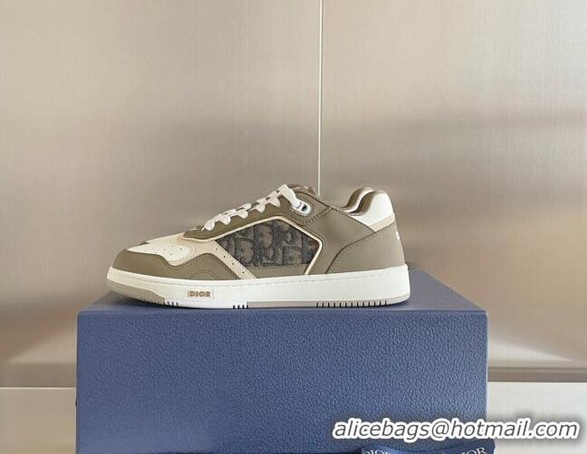 Best Grade Dior B27 Low-Top Sneakers in Calfskin and Green/White 122694