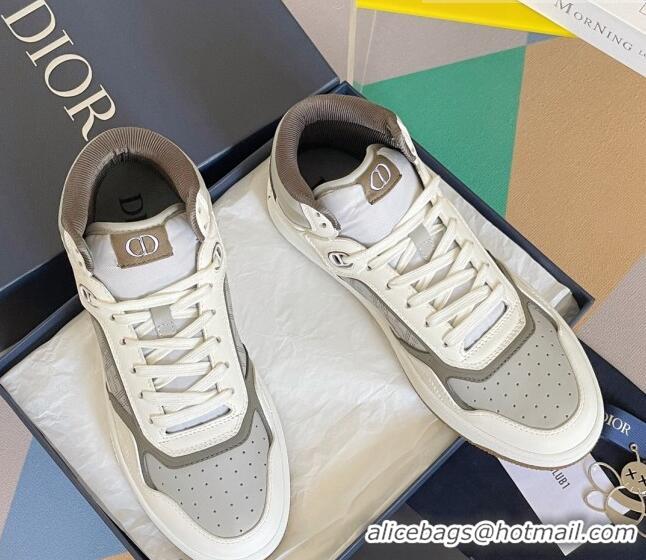 Luxurious Dior B27 High-Top Sneakers in Calfskin White /Grey 1226101