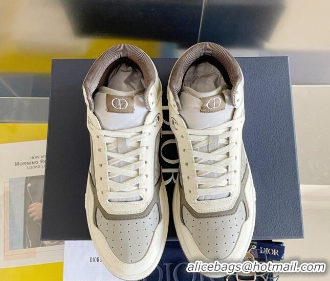 Luxurious Dior B27 High-Top Sneakers in Calfskin White /Grey 1226101