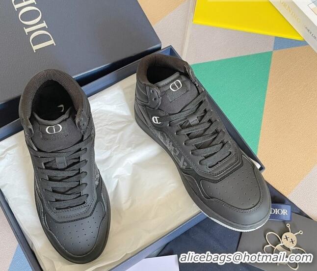 Sophisticated Dior B27 High-Top Sneakers in Calfskin Black 1226103