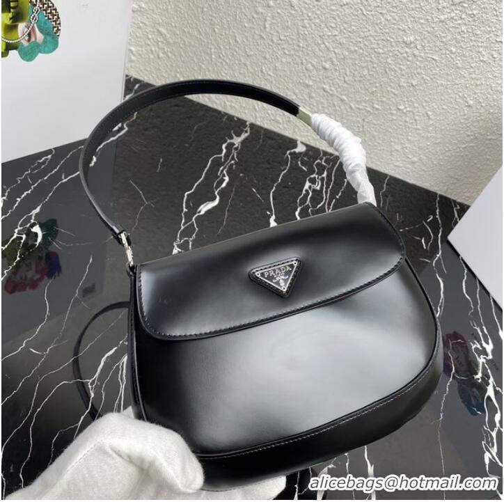 Promotional Prada Cleo brushed leather shoulder bag with flap 1BD311 black