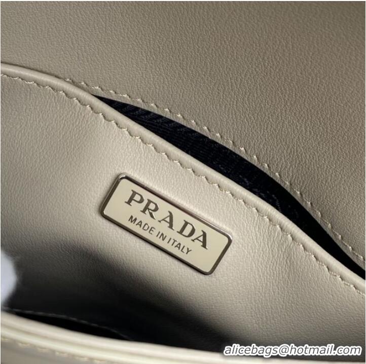 Well Crafted Prada Cleo brushed leather shoulder bag with flap 1BD311 light apricot