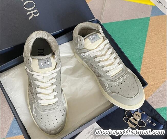 Best Price Dior B27 High-Top Sneakers in Calfskin Grey 1226104