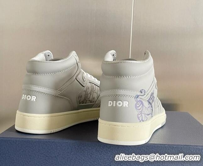 Best Price Dior B27 High-Top Sneakers in Calfskin Grey 1226104