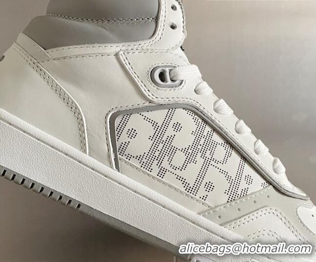 Perfect Dior B27 High-Top Sneakers in Calfskin White 1226106