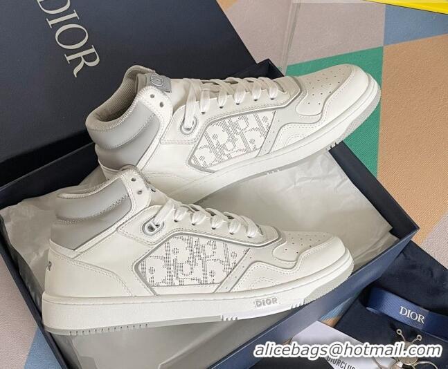 Perfect Dior B27 High-Top Sneakers in Calfskin White 1226106