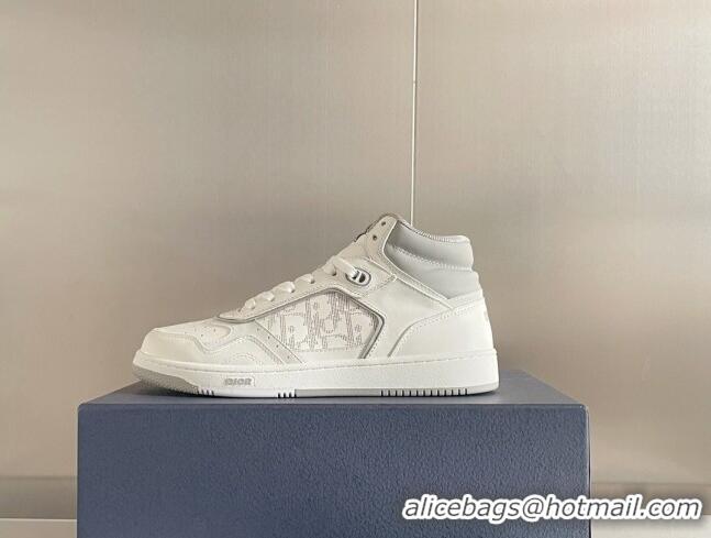 Perfect Dior B27 High-Top Sneakers in Calfskin White 1226106