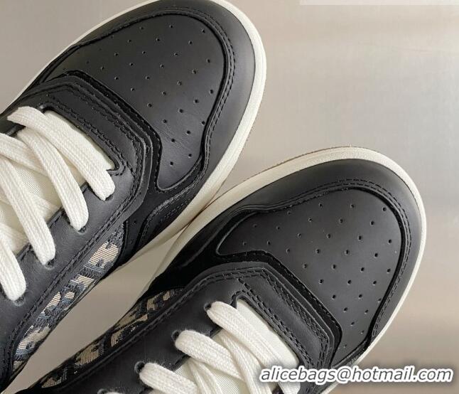 Grade Quality Dior B27 High-Top Sneakers in Calfskin and Oblique Canvas Black 1226108