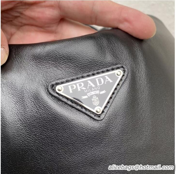 Top Quality Prada Medium padded Soft nappa leather bag 1BG413 black