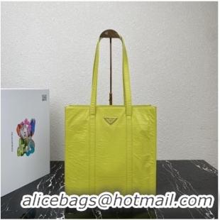 Good Quality Prada Small antique nappa leather tote 1BG459 yellow