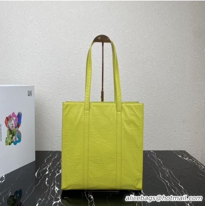 Good Quality Prada Small antique nappa leather tote 1BG459 yellow