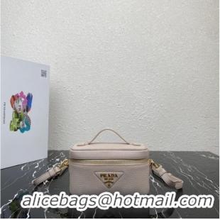 Promotional Prada Leather mini-bag 1BH202 Sand Beige