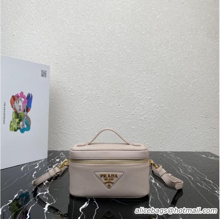 Promotional Prada Leather mini-bag 1BH202 Sand Beige