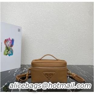 Pretty Style Prada Leather mini-bag 1BH202 Caramel