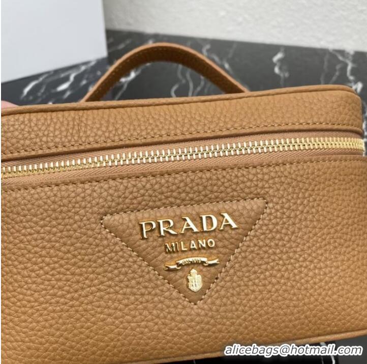 Pretty Style Prada Leather mini-bag 1BH202 Caramel