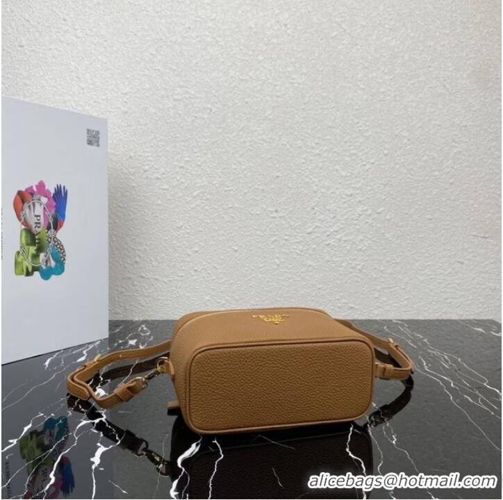 Pretty Style Prada Leather mini-bag 1BH202 Caramel