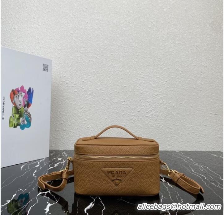 Pretty Style Prada Leather mini-bag 1BH202 Caramel