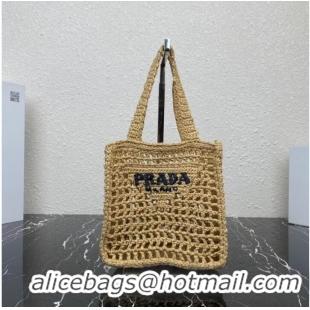 Good Quality Prada small Crochet tote bag 1BG444 Caramel