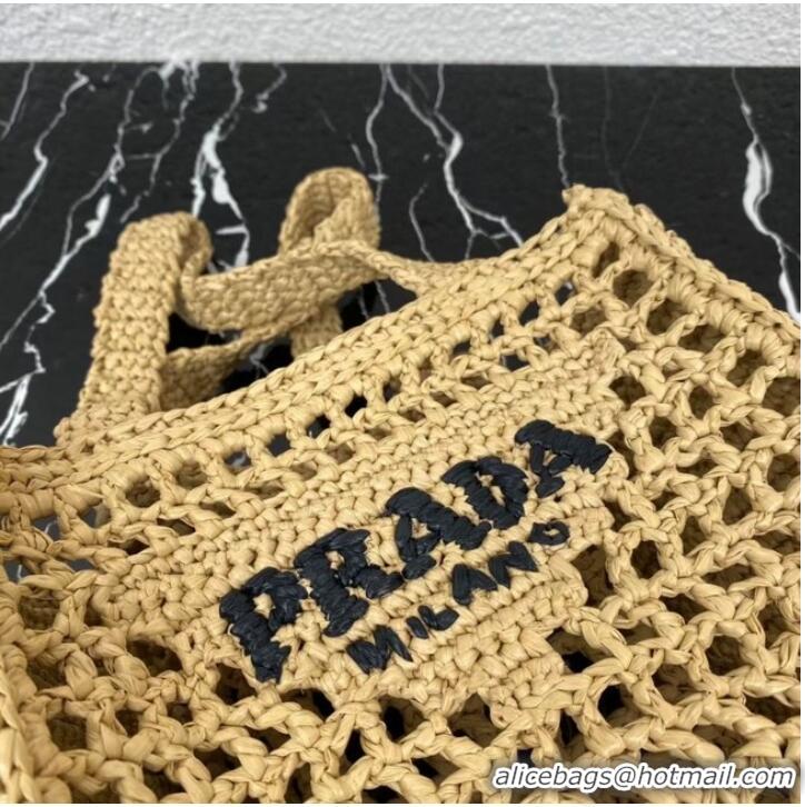 Good Quality Prada small Crochet tote bag 1BG444 Caramel