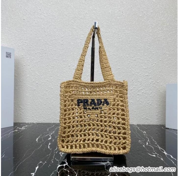 Good Quality Prada small Crochet tote bag 1BG444 Caramel