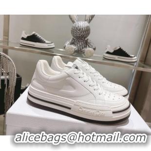 Classic Hot Dior Fall Low-top Sneakers in Calf Leather White 1226118