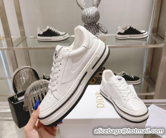 Classic Hot Dior Fall Low-top Sneakers in Calf Leather White 1226118