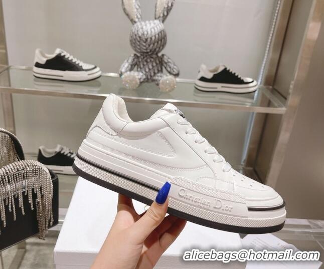 Classic Hot Dior Fall Low-top Sneakers in Calf Leather White 1226118