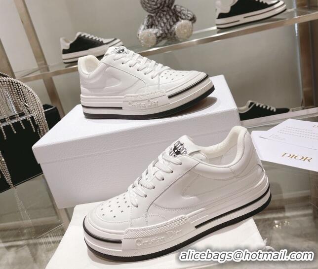 Classic Hot Dior Fall Low-top Sneakers in Calf Leather White 1226118