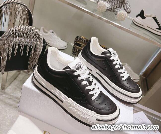 Pretty Style Dior Fall Low-top Sneakers in Calf Leather Black 1226119