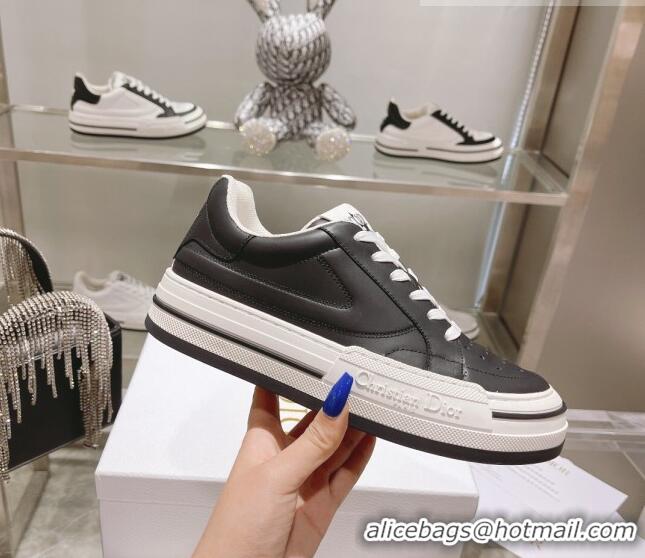 Pretty Style Dior Fall Low-top Sneakers in Calf Leather Black 1226119