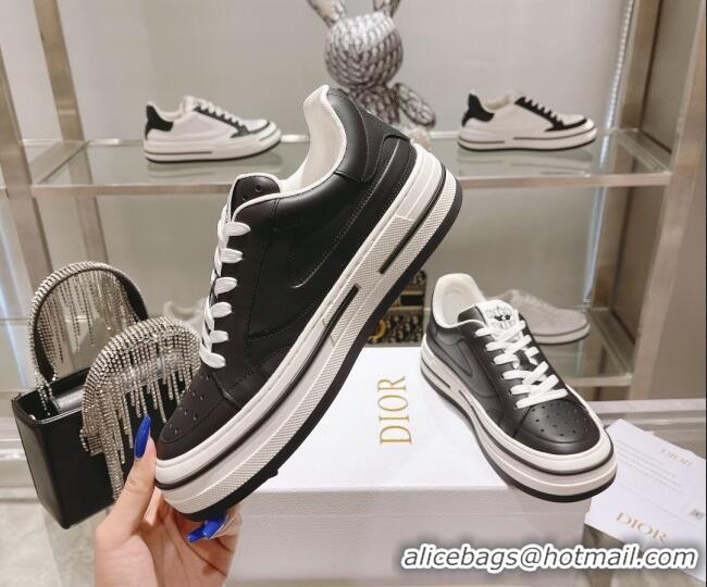 Pretty Style Dior Fall Low-top Sneakers in Calf Leather Black 1226119