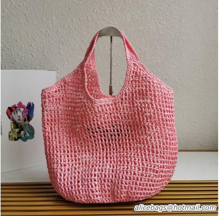 Famous Brand Prada Crochet tote bag 1BG424 pink