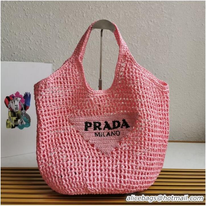 Famous Brand Prada Crochet tote bag 1BG424 pink