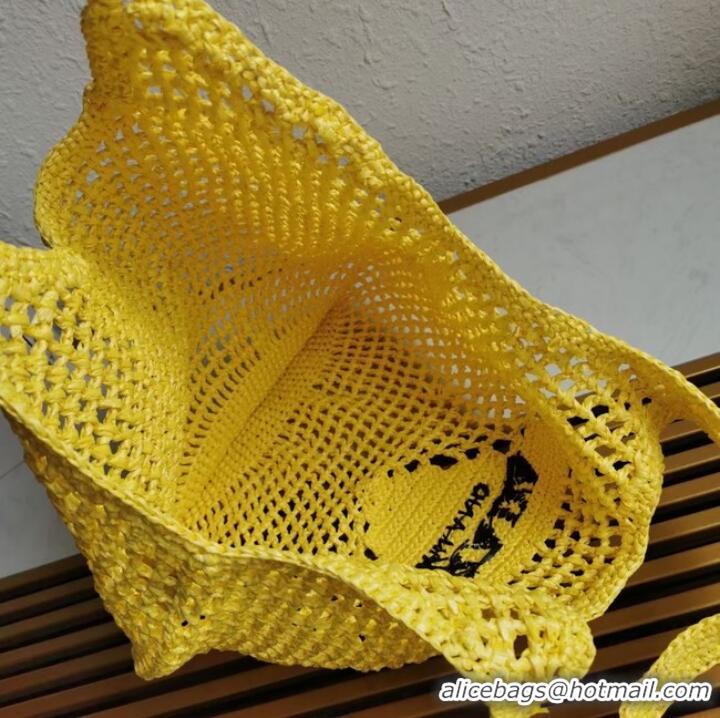 Lowest Cost Prada Crochet tote bag 1BG424 yellow