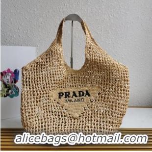 Reasonable Price Prada Crochet tote bag 1BG424 Apricot