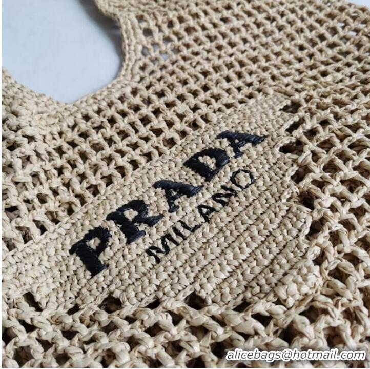 Reasonable Price Prada Crochet tote bag 1BG424 Apricot