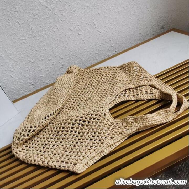 Reasonable Price Prada Crochet tote bag 1BG424 Apricot