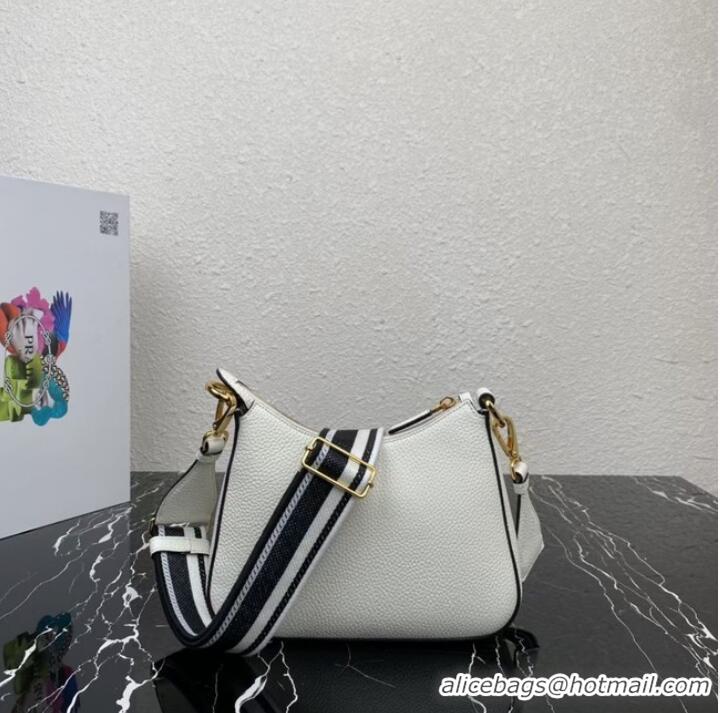 Buy Inexpensive Prada Leather shoulder bag 1BH193 white