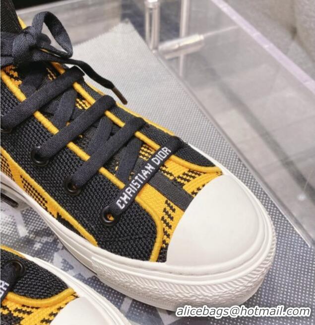 Good Product Dior Walk'n'Dior High-top Sneakers in Check Technical Mesh Yellow/Black 12261122