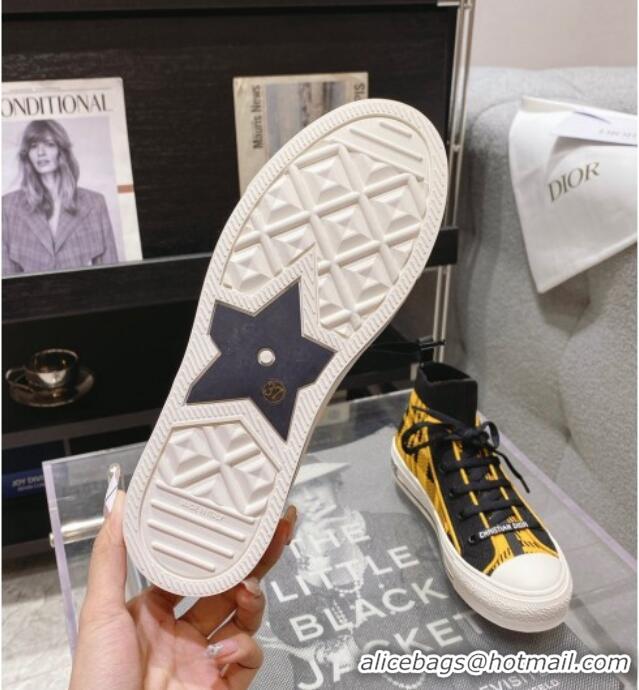 Good Product Dior Walk'n'Dior High-top Sneakers in Check Technical Mesh Yellow/Black 12261122