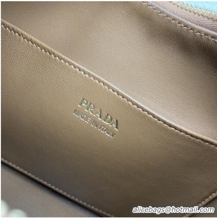 Low Cost Prada Leather shoulder bag 1BH193 Caramel