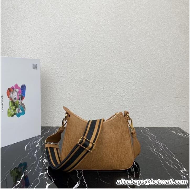 Low Cost Prada Leather shoulder bag 1BH193 Caramel