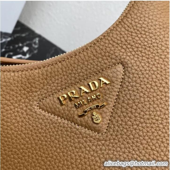 Low Cost Prada Leather shoulder bag 1BH193 Caramel