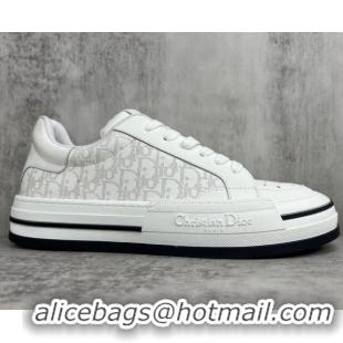 Top Design Dior Fall Low-top Sneakers in White Oblique Leather 122925