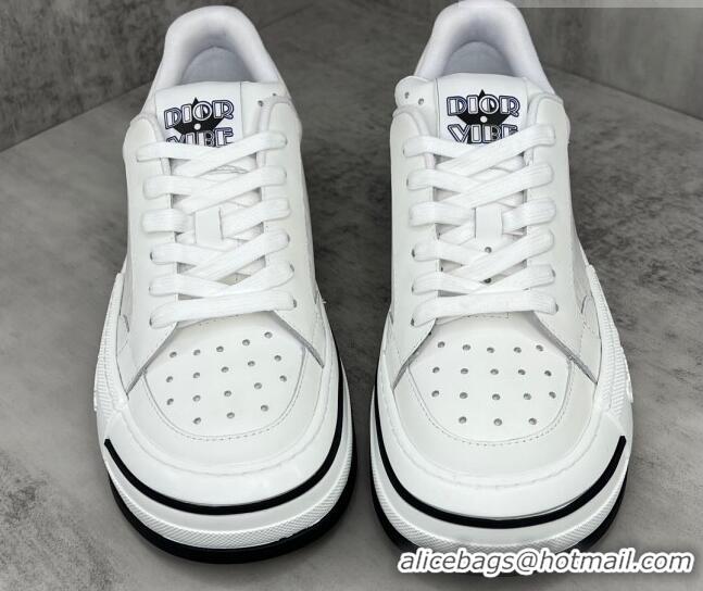 Top Design Dior Fall Low-top Sneakers in White Oblique Leather 122925