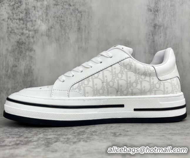 Top Design Dior Fall Low-top Sneakers in White Oblique Leather 122925